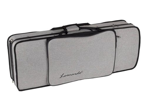 Leonardo LVA-20160 Set Violă Școlară 16.0" (40.5 cm) – Lemn masiv, Arțar flammé, Abanos, Cordar cu fixuri, Toc, Arcuș