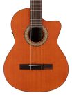 Luna CCE Salvador Cortez Iberia Series classic guitar solid Canadian cedar top + sapele, open pore finish - cutaway and Fishman Clasica II