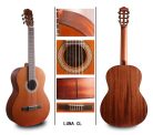 Luna CL Salvador Cortez Iberia Series classic guitar solid Canadian cedar top + sapele, open pore finish -  lefthanded