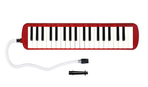 Melodica Belcanto M-037-BC – finisaj roșu, 37 de clape, cu husă, sunet clar