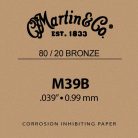 M-39-B Martin Traditional Series 039 string, 80/20 bronze,