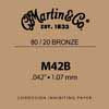 M-42-B Martin Traditional Series 042 string, 80/20 bronze,