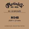 M-54-B Martin Traditional Series 054 string, 80/20 bronze,