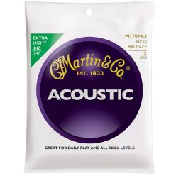   M170PK3 Martin Originals string set 3 PACK 80/20 bronze, extra light, 010-014-023-030-039-047