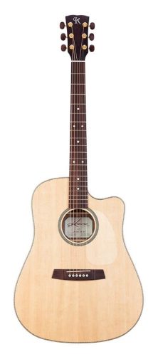 M20 Kremona All Solid Series dreadnought guitar with solid spruce top and solid sapelli b&s