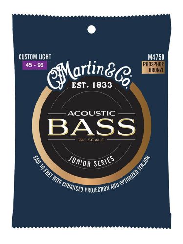 M4750 Martin  string set junior bass short scale, phosphor bronze on nylon core, custom light 045-056-071-096