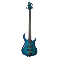   M7+ A4F/TBL Sire Basses M7 2nd Gen Series Marcus Miller fretless alder + solid maple 4-string bass guitar transparent blue