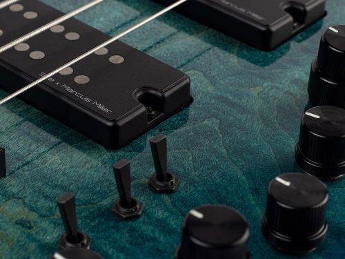 M7+ A4F/TBL Sire Basses M7 2nd Gen Series Marcus Miller fretless alder + solid maple 4-string bass guitar transparent blue