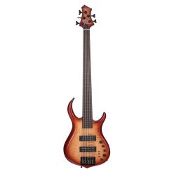   M7+ A5F/BRS Sire Basses M7 2nd Gen Series Marcus Miller fretless alder + solid maple 5-string bass guitar brown