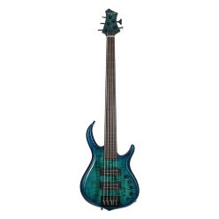   M7+ A5F/TBL Sire Basses M7 2nd Gen Series Marcus Miller fretless alder + solid maple 5-string bass guitar transparent blue