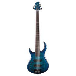   M7+ A5L/TBL Sire Basses M7 2nd Gen Series Marcus Miller lefty alder + solid maple 5-string bass guitar transparent blue