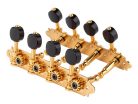 MA-40-MB-GG Gotoh  machine heads for A-style mandolin, metal shaft, 69 mm,  black button, gold