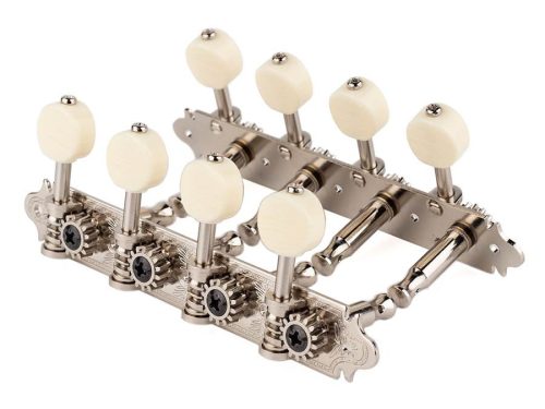 MA-40-MM-N Gotoh  machine heads for A-style mandolin, metal shaft, 69 mm,  ivory button, nickel