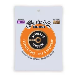   MA130FX Martin Authentic Acoustic Flexible Core string set, silk & phosphor bronze, custom, 011-013-023-028-038-047