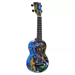 MA1GR Mahalo Art Series soprano ukulele GRAFITI, with bag