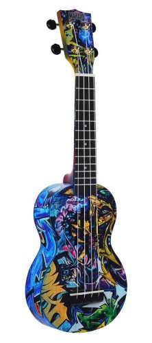 MA1GR Mahalo Art Series soprano ukulele GRAFITI, with bag