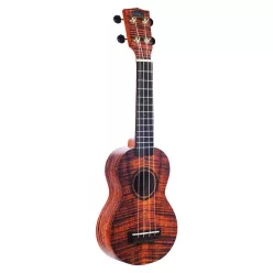   MA1KA Mahalo Artist Elite Series soprano ukulele PHOTO FLAME KOA, with bag