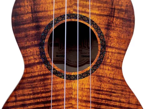 MA1KA Mahalo Artist Elite Series soprano ukulele PHOTO FLAME KOA, with bag