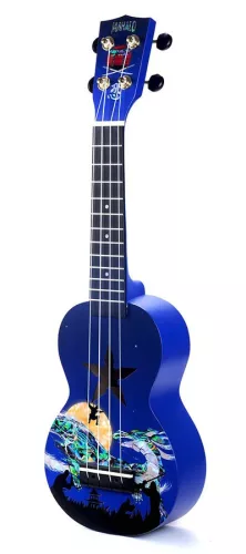 MA1NJ Mahalo Art Series soprano ukulele NINJA, with bag