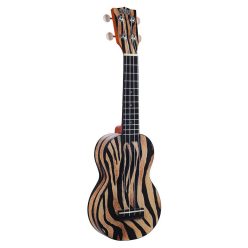 MA1ZE Mahalo Art Series soprano ukulele ZEBRA, with bag