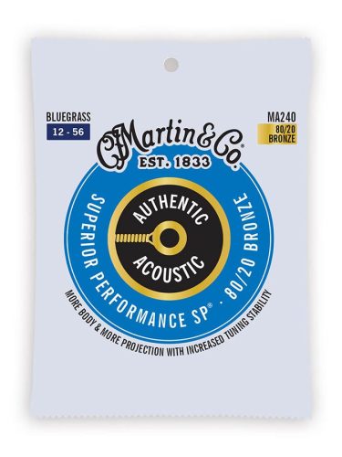 MA240 Martin Superior Performance SP 80/20 string set 80/20 bronze, Bluegrass 012-016-025-035-045-056