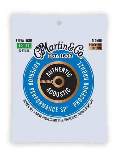 MA500 Martin Superior Performance SP PB string set 12-string phosphor bronze, extra light 010-010 014-014 023-010 030-012 039-018 047-027