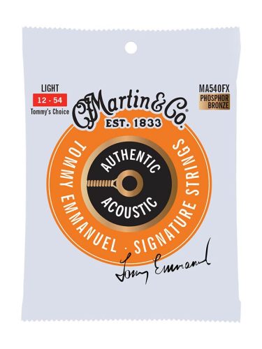 MA540FX Martin Authentic Acoustic Flexible Core string set, 92/8 phosphor bronze, light, 012-016-025-032-042-054