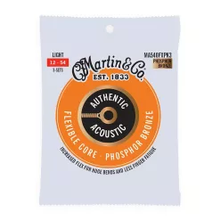   MA540FXPK3 Martin Authentic Acoustic Flexible Core string set 3 PACK 92/8 phosphor bronze, light, 012-016-025-032-042-054