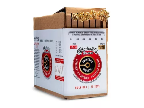 MA540T/BULK Martin Lifespan 2.0 BULK - 25 string sets phosphor bronze, light 012-016-025-032-042-054