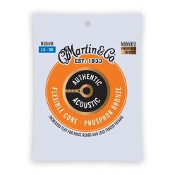   MA550FX Martin Authentic Acoustic Flexible Core string set, 92/8 phosphor bronze, medium, 013-017-026-035-045-056