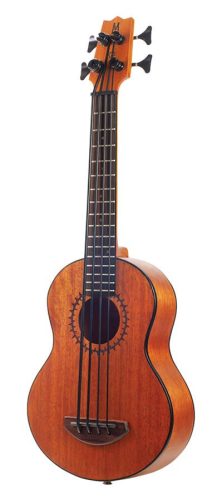 MB1TBR Mahalo  electric ukulele bass, transparent brown, with padded bag and strap