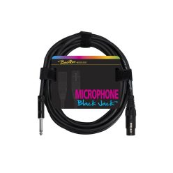   MC-230-10 Boston Black Jack microphone cable, black, 1 x XLR3f +1 x jack, 10 meter