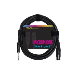   MC-235-5 Boston Black Jack microphone cable, black, 1 x XLR3f +1 x jack 3-pole balanced, 5 meter