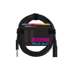   MC-245-5 Boston Black Jack microphone cable, black, 1 x XLR3m +1 x jack 3-pole balanced, 5 meter