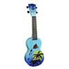 MD1HABUB Mahalo Designer Series soprano ukulele HAWAII, blue burst, with bag