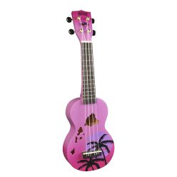   MD1HAPPB Mahalo Designer Series soprano ukulele HAWAII, purple burst, with bag