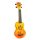 MD1HBORB Mahalo Designer Series soprano ukulele HIBISCUS, orange burst, with bag