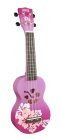 MD1HBPPB Mahalo Designer Series soprano ukulele HIBISCUS, purple burst, with bag