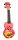 MD1HBRDB Mahalo Designer Series soprano ukulele HIBISCUS, red burst, with bag