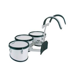   MDR-101112 Hayman  multi tenor trio drum, 10 inch + 11 inch + 12 inch, white, with aluminum harness