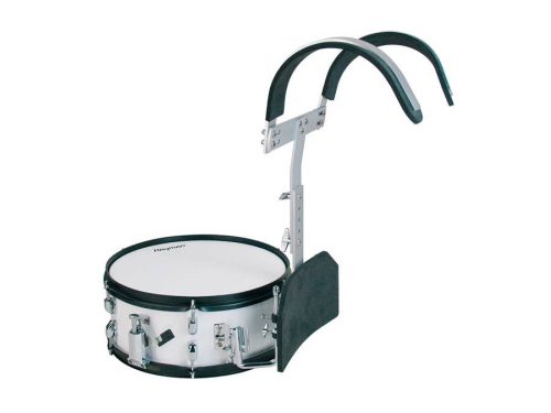 MDR-1455 Hayman  marching snare drum, white, with aluminum harness, 14 inch, 5,5 inch deep