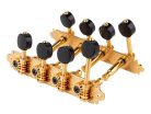 MF-40-MB-GG Gotoh  machine heads for F-style mandolin, metal shaft, 69 mm, black button, gold