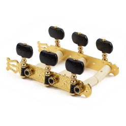   MH093GK-A1B Salvador Cortez  genuine replacement part set of machine heads 3L3R, gold with black pegs, for model 55, 65