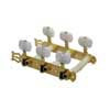 MH093GK-A1W Salvador Cortez  genuine replacement part set of machine heads 3L3R, gold with pearloid pegs, for model 70