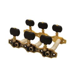   MH097GK-A1B Salvador Cortez  genuine replacement part set of machine heads 3L3R, gold with black pegs, model 80, 60, 90, 110, 13