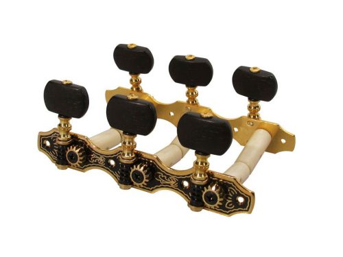 MH097GK-A1B Salvador Cortez  genuine replacement part set of machine heads 3L3R, gold with black pegs, model 80, 60, 90, 110, 13