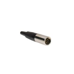 MINI-4-MV Boston  mini xlr plug, 4-pole, nickel, male