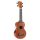 MJ1VTTBR Mahalo Java Series soprano ukulele, 1V+1T (MVT2), transparent brown, with bag