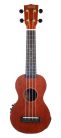 MJ1VTTBR Mahalo Java Series soprano ukulele, 1V+1T (MVT2), transparent brown, with bag