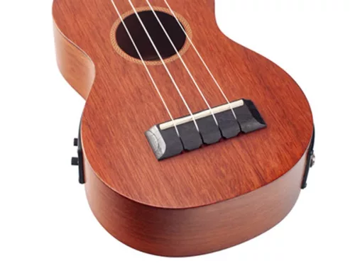 MJ1VTTBR Mahalo Java Series soprano ukulele, 1V+1T (MVT2), transparent brown, with bag